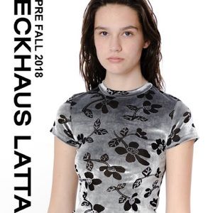 Eckhaus Latta Velvet Burnout Shrunken Tee